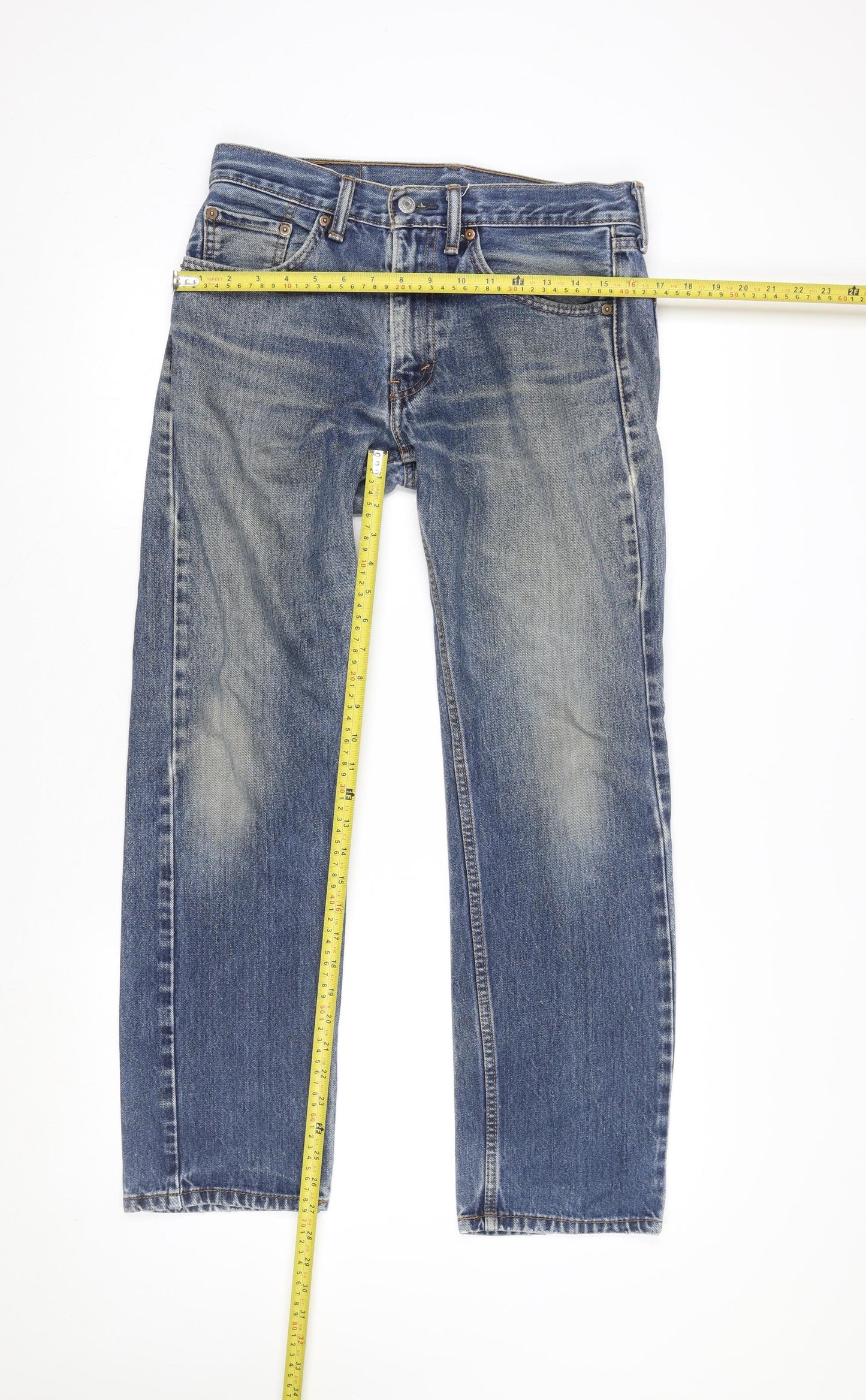 Levi's Men's Blue 30W 30L Straight Leg Regular Fit Denim Jeans