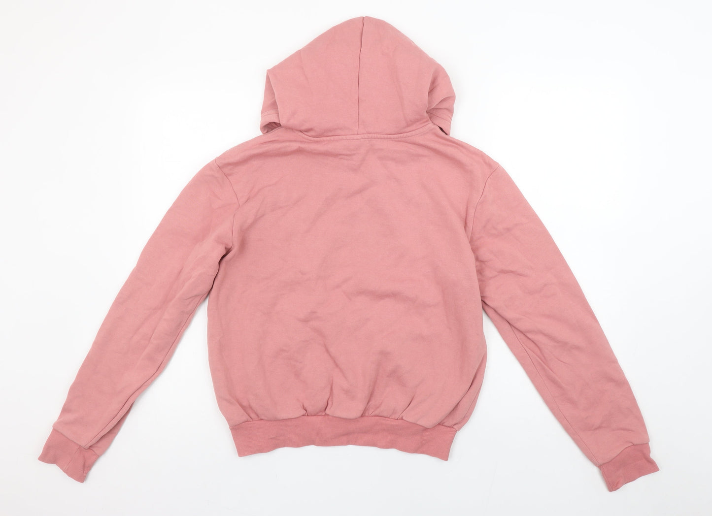 H&M Divided Women Pink XS Pullover Hoodie Basic Cotton Blend