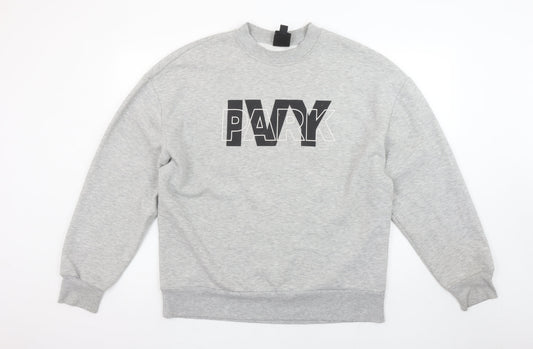 Ivy Park Unisex Grey Crew Neck Pullover Sweatshirt M Regular Fit