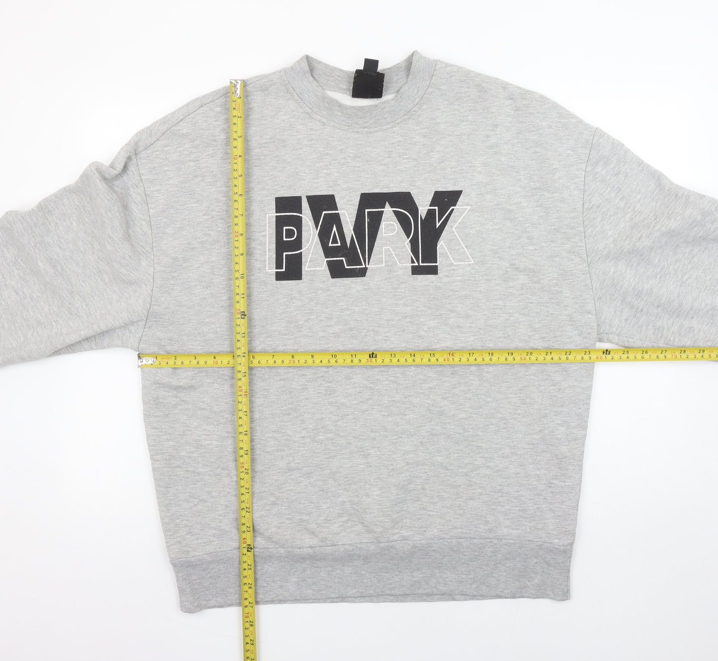 Ivy Park Unisex Grey Crew Neck Pullover Sweatshirt M Regular Fit