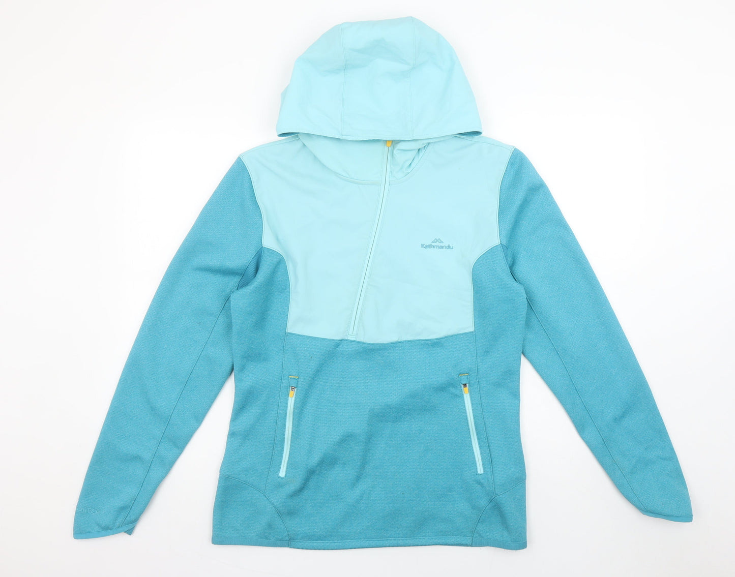 Kathmandu Women Blue Half Zip Hooded Pullover Sweatshirt Size 12