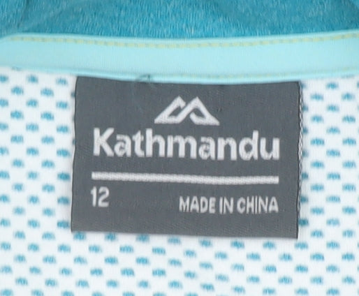 Kathmandu Women Blue Half Zip Hooded Pullover Sweatshirt Size 12