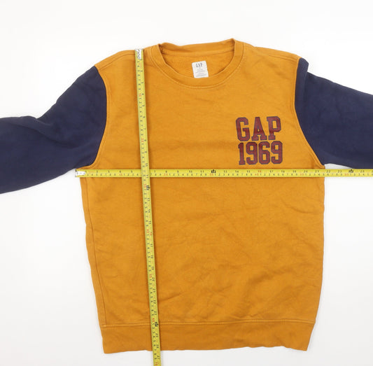 GAP Men’s Brown & Navy Crew Neck Graphic Sweatshirt M