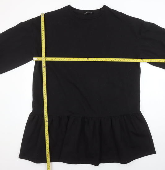 F&F Women Black Size 18 Long Sleeve Tunic Sweatshirt Dress
