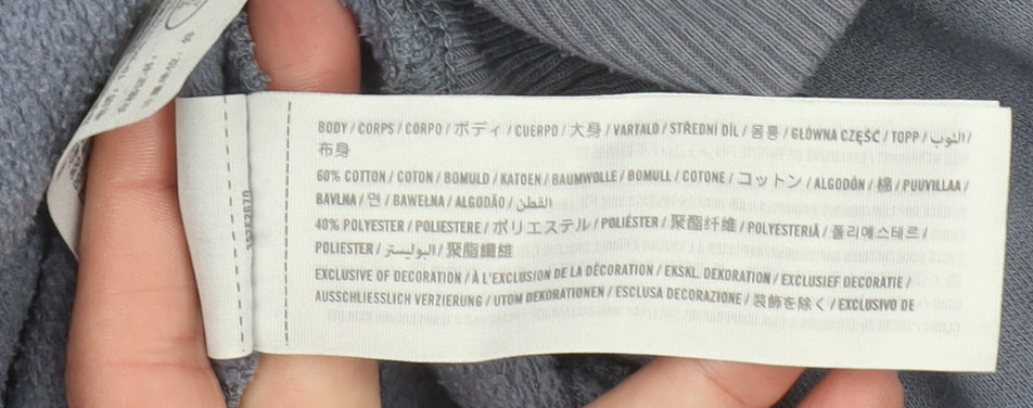 Hollister Womens Blue Beverly Hills Collared Pullover Sweatshirt L