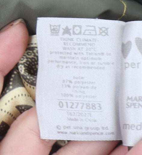 Marks and Spencer Women’s Green Faux Fur Hooded Parka Coat Size M