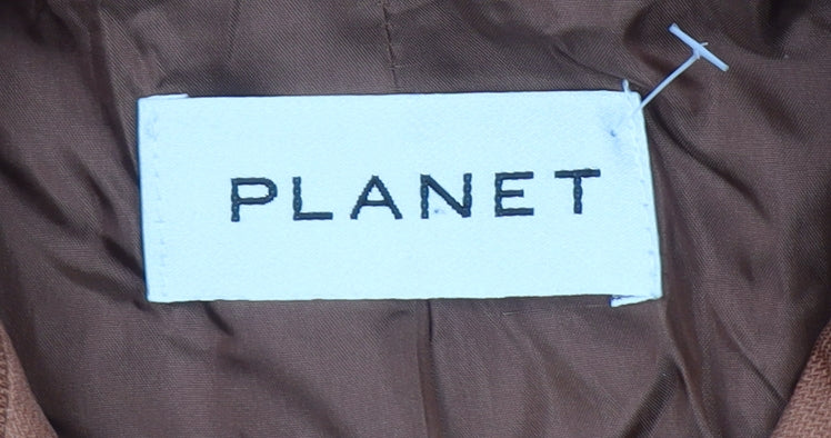Planet Women's Brown Long Blazer Suit Jacket Size 12 Viscose Blend