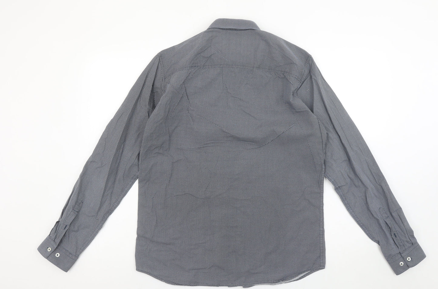 Jack & Jones Premium Men's Blue Small Slim Fit Long Sleeve Button-Up Shirt
