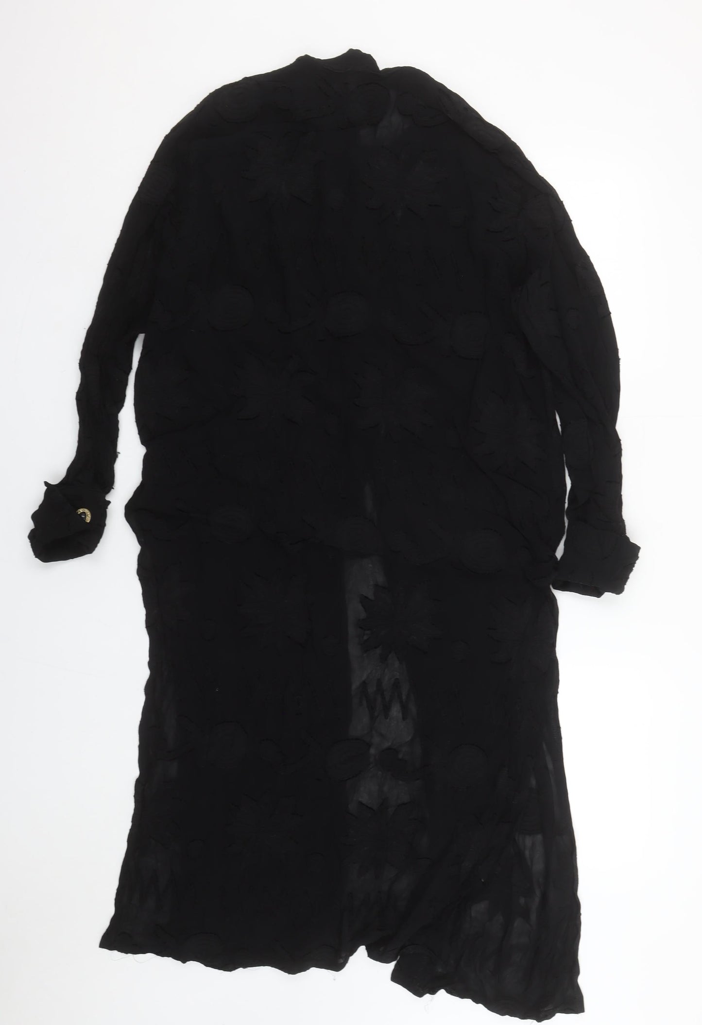 Elinette Design Women’s Black Long Sleeve Tunic Blouse UK 14