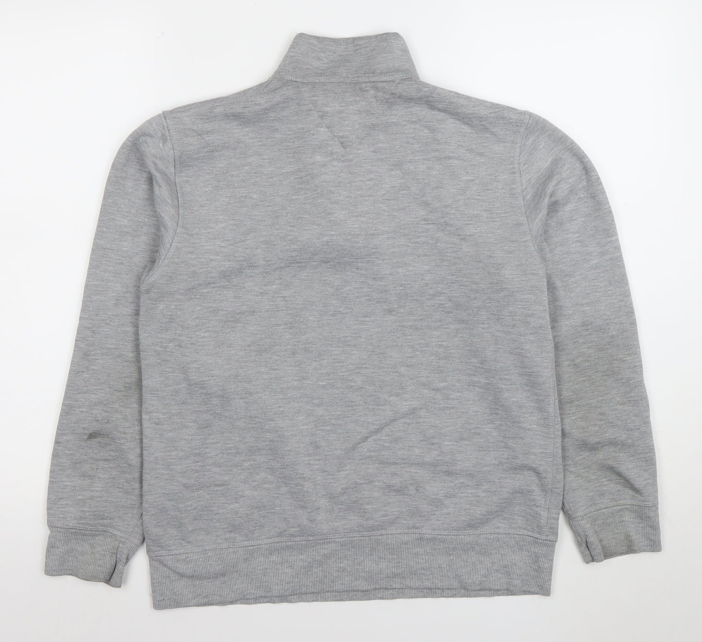 Lincoln Men’s Grey 1/4 Zip Striped Sweatshirt Size S