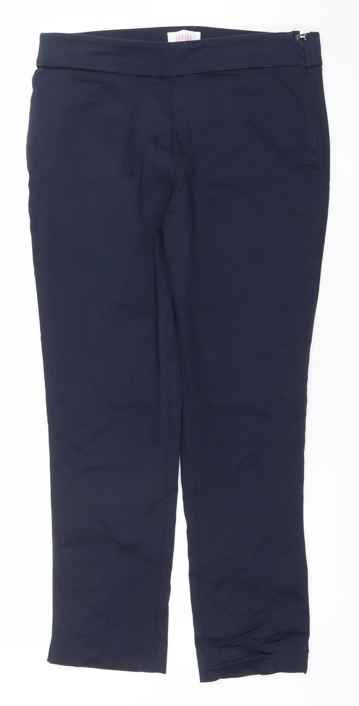 Savida Women's Blue Slim Fit Ankle Zip Jeans Size 12