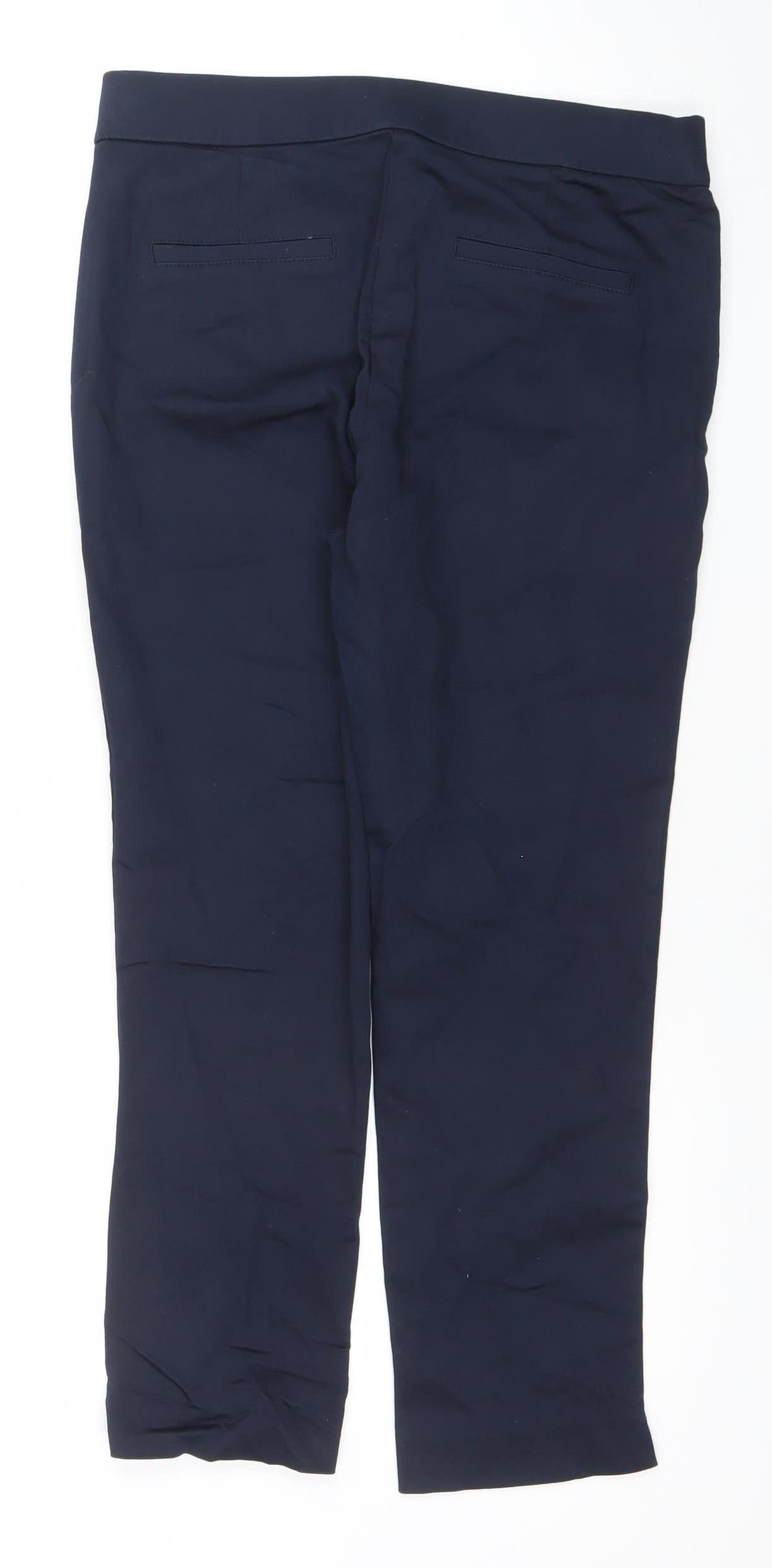 Savida Women's Blue Slim Fit Ankle Zip Jeans Size 12