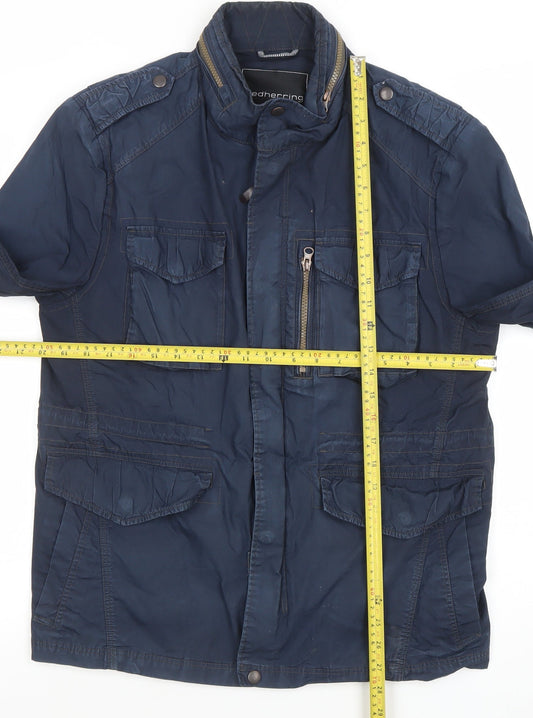Red Herring Men's Blue Cotton Military Jacket Medium