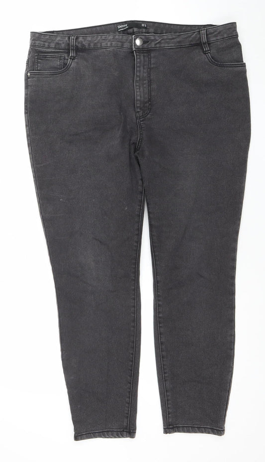 Dunnes Stores Women’s Grey Skinny Jeans Size 20 Stretch Denim