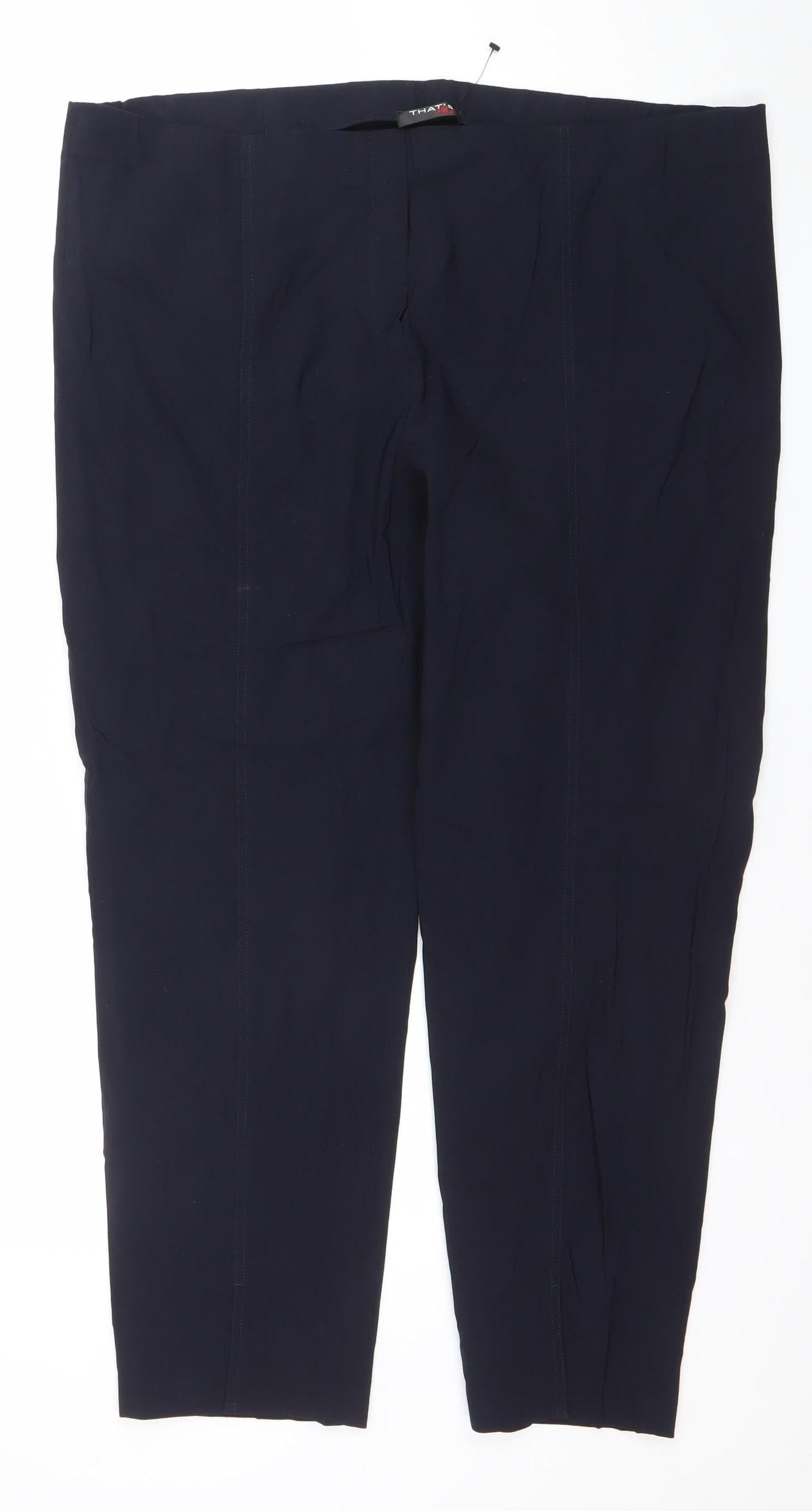 That's Me Women's Black Stretch Viscose Blend Trousers Size 22