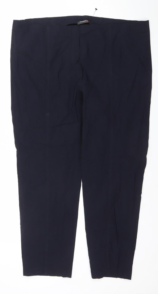 That's Me Women's Black Stretch Viscose Blend Trousers Size 22