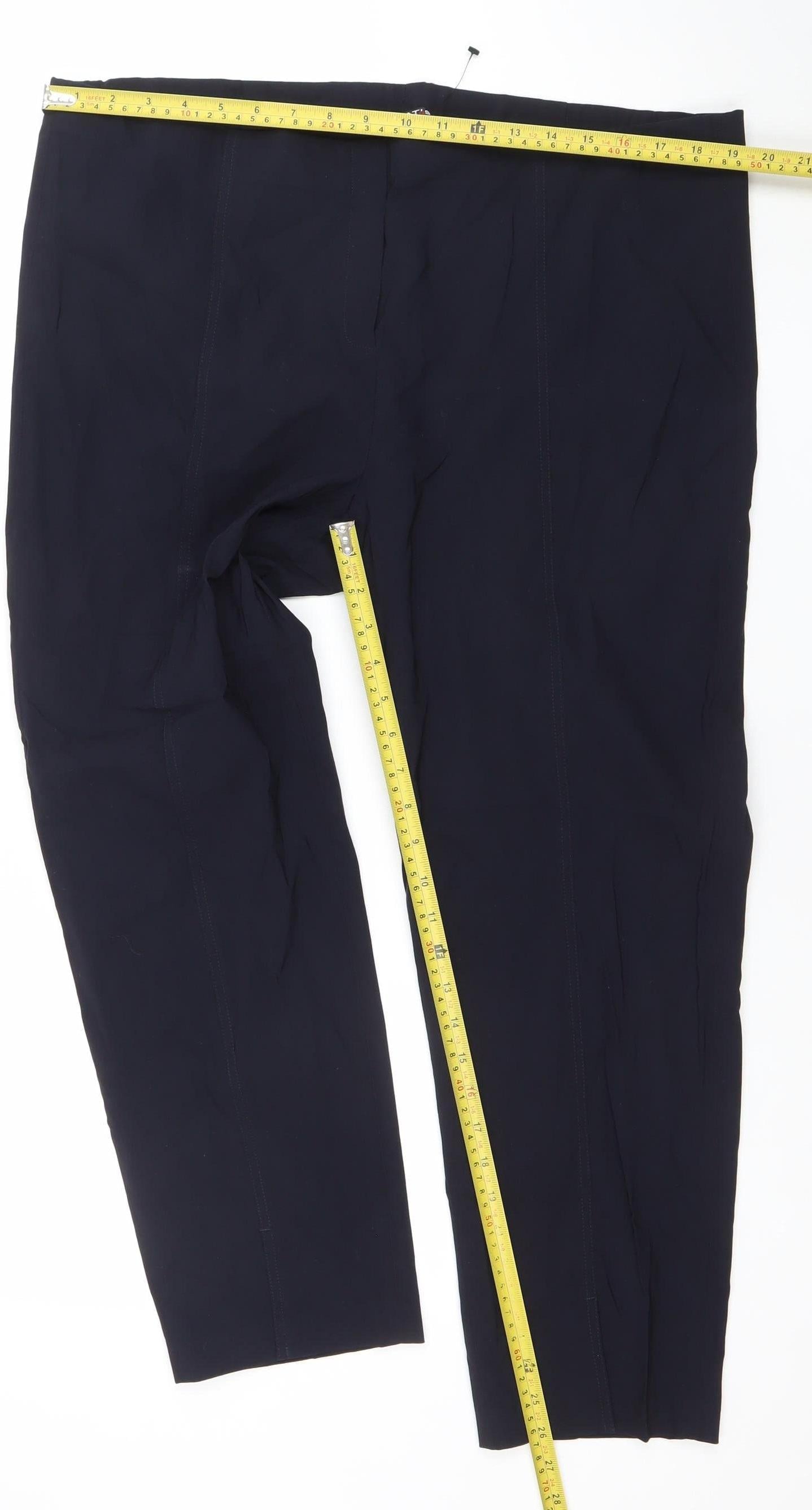 That's Me Women's Black Stretch Viscose Blend Trousers Size 22