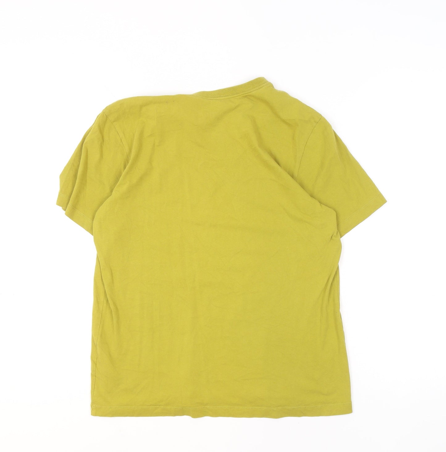 Nike Men's Green Cotton Crew Neck Short Sleeve T-Shirt Size M