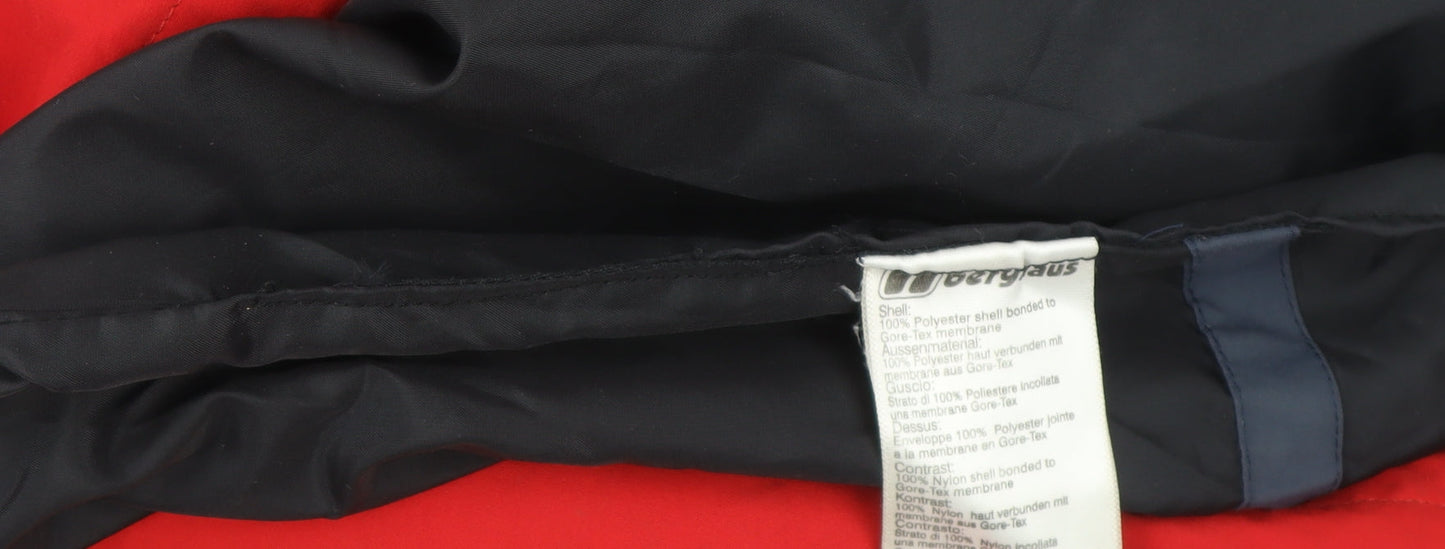 Berghaus Women's Red Waterproof Parka Jacket Size 10 Hooded Outdoor