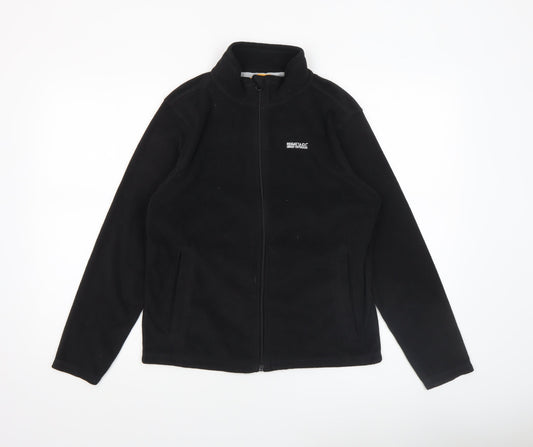Regatta Boys Black Fleece Full Zip Jacket 14 Years Warm Lightweight Outdoor