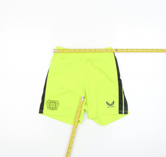 Castore Boys Yellow Athletic Football Shorts Size 158cm JL