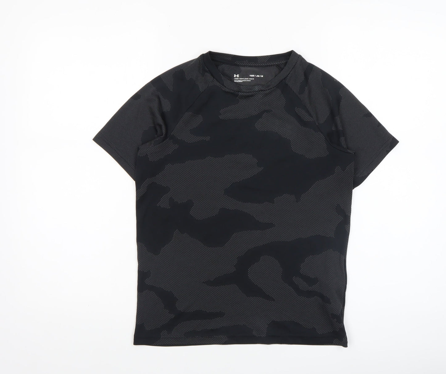Under Armour Boys Black Camouflage Short Sleeve T-Shirt Size M