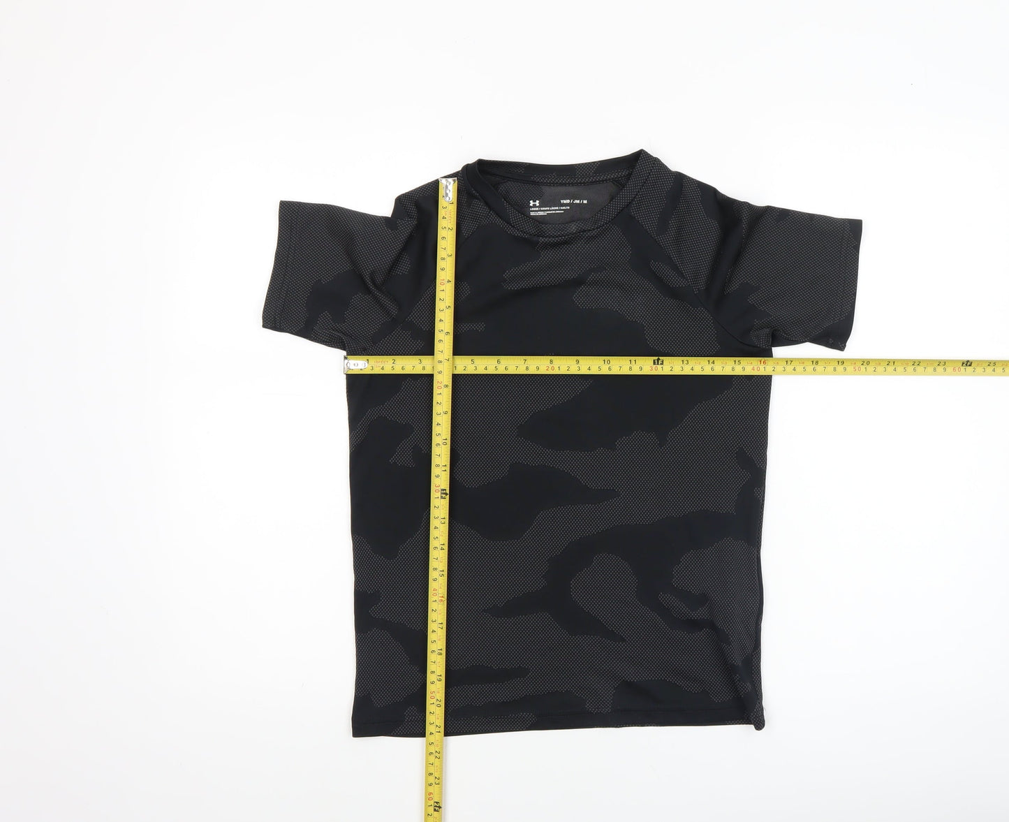 Under Armour Boys Black Camouflage Short Sleeve T-Shirt Size M