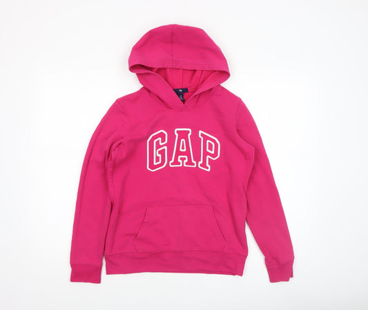 GAP Womens Pink Pullover Hoodie XS Cotton Blend Casual Sweatshirt