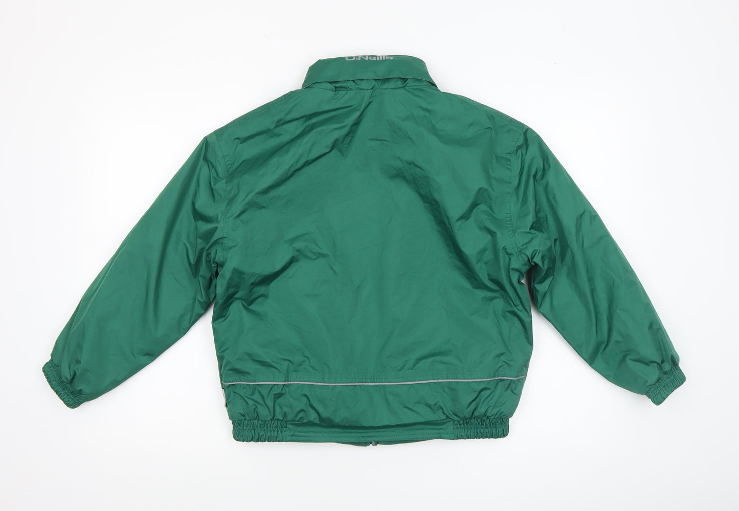 O'Neills Boys Green 9-10 Years Lined Windbreaker Jacket with Zip Pockets