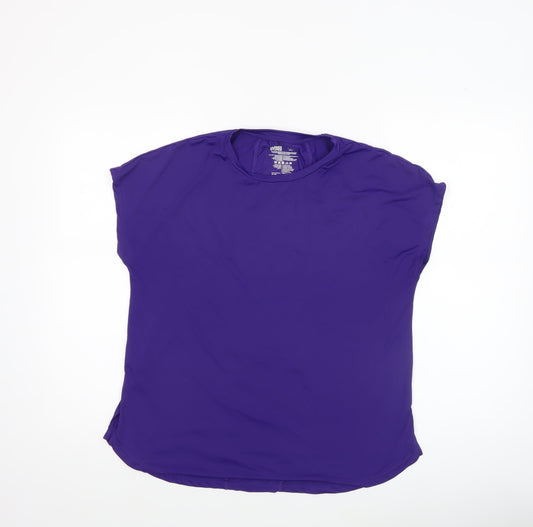 Dunnes Stores Women Purple Activewear T-Shirt Size S Lightweight Stretch Top