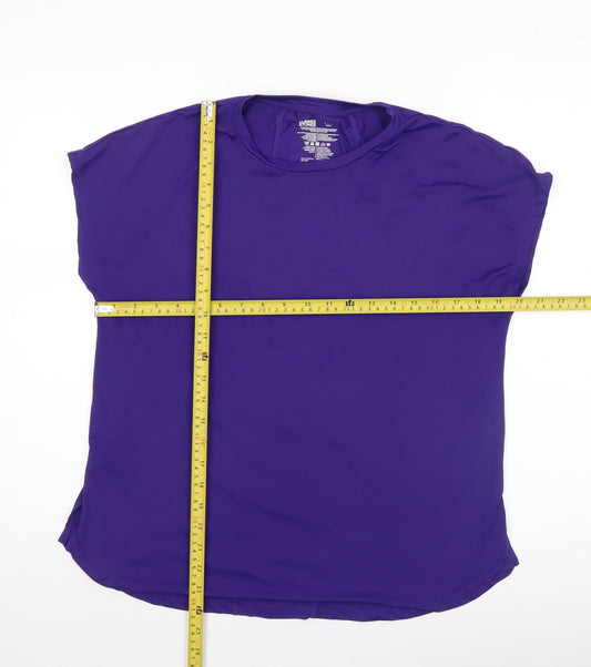 Dunnes Stores Women Purple Activewear T-Shirt Size S Lightweight Stretch Top