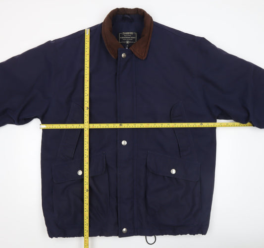 Trademark Men's Blue L Outdoor Jacket Corduroy Collar Lined Waterproof