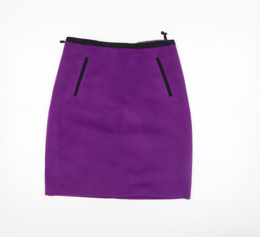 Marks and Spencer Women Purple Size 10 Pencil Skirt Knee Length