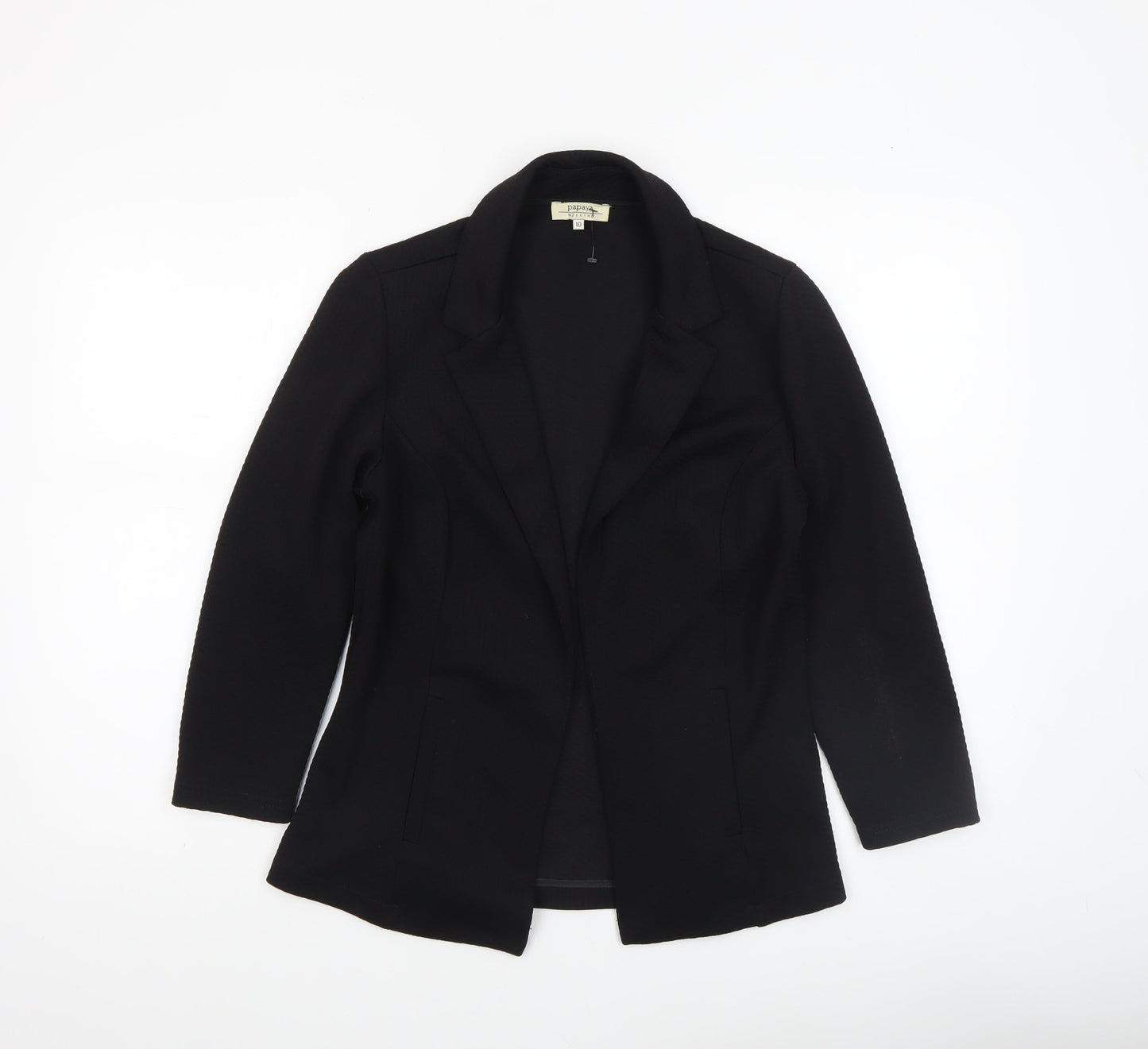 Papaya Women’s Black Size 10 Tailored Woven Blazer Jacket