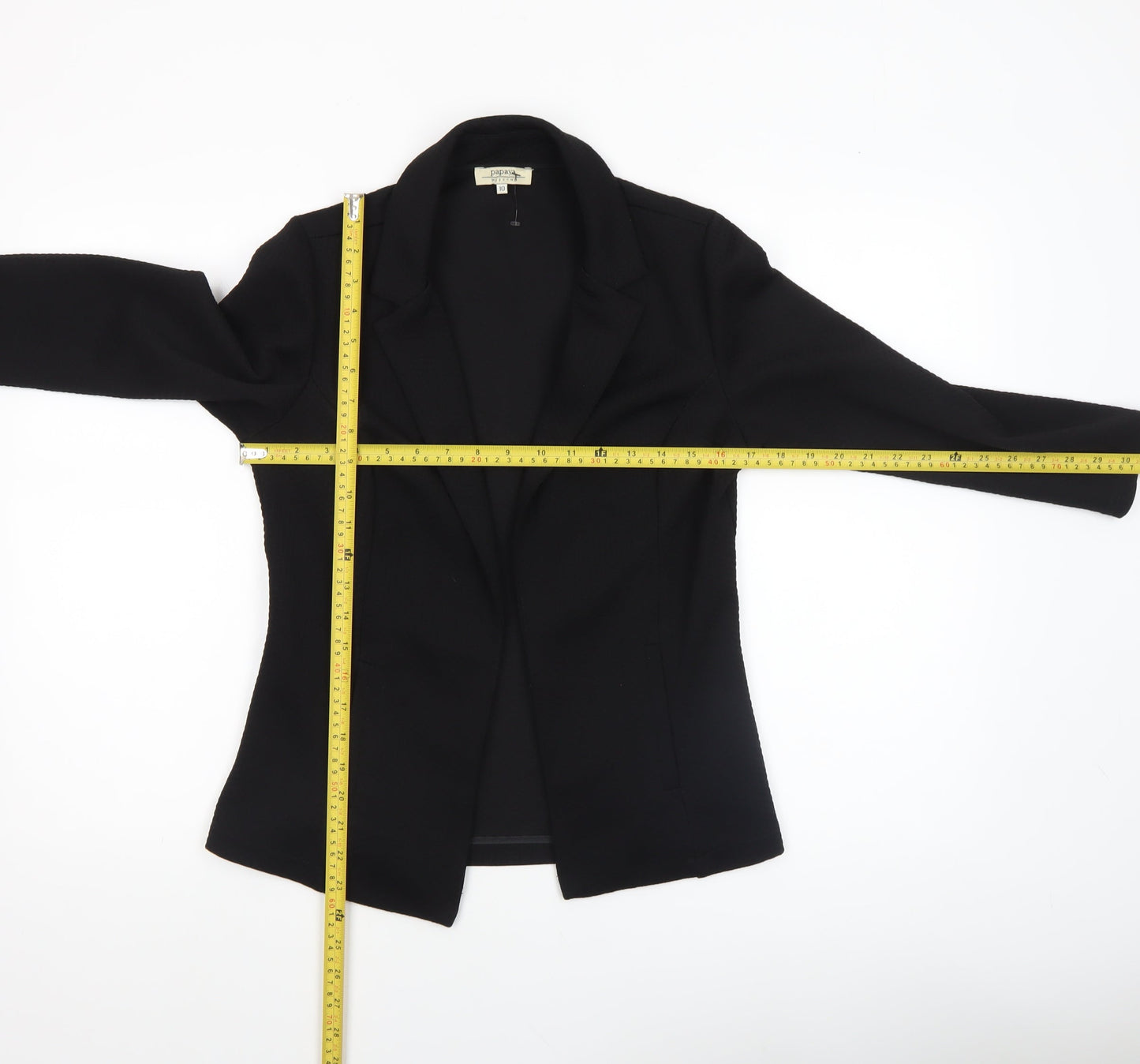Papaya Women’s Black Size 10 Tailored Woven Blazer Jacket