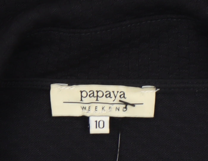 Papaya Women’s Black Size 10 Tailored Woven Blazer Jacket