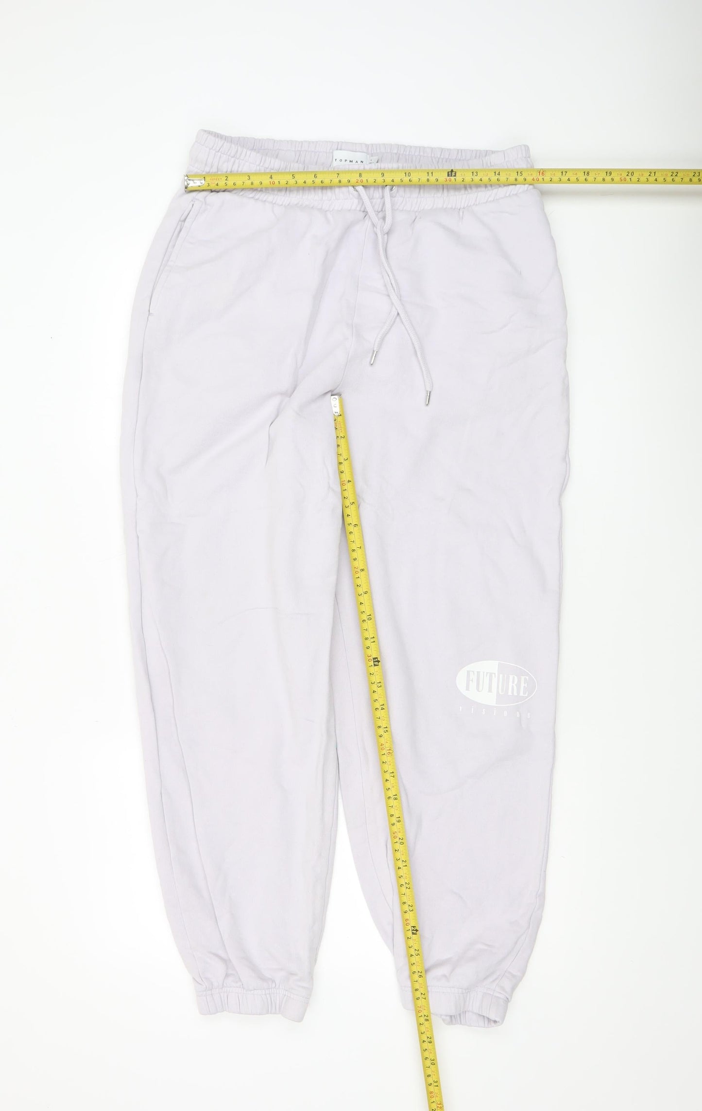 Topman Men’s Grey Cotton Jogger Sweatpants L Casual