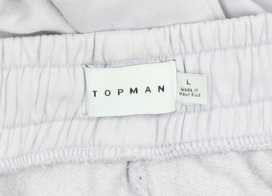 Topman Men’s Grey Cotton Jogger Sweatpants L Casual