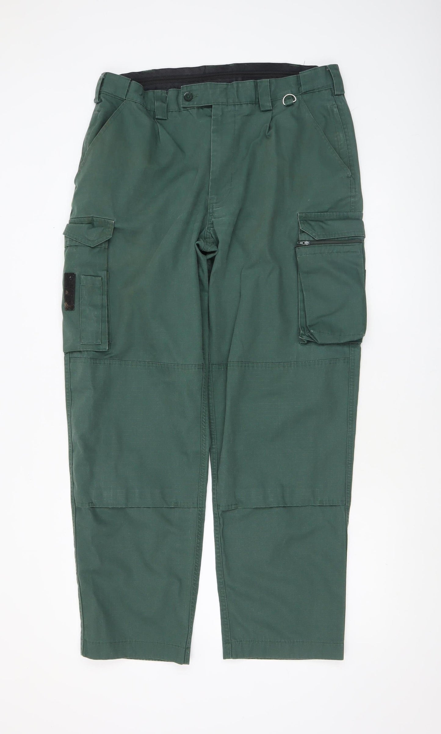 Tailored Image Men's Green Cargo Trousers 30in Waist Regular Leg Cotton Blend