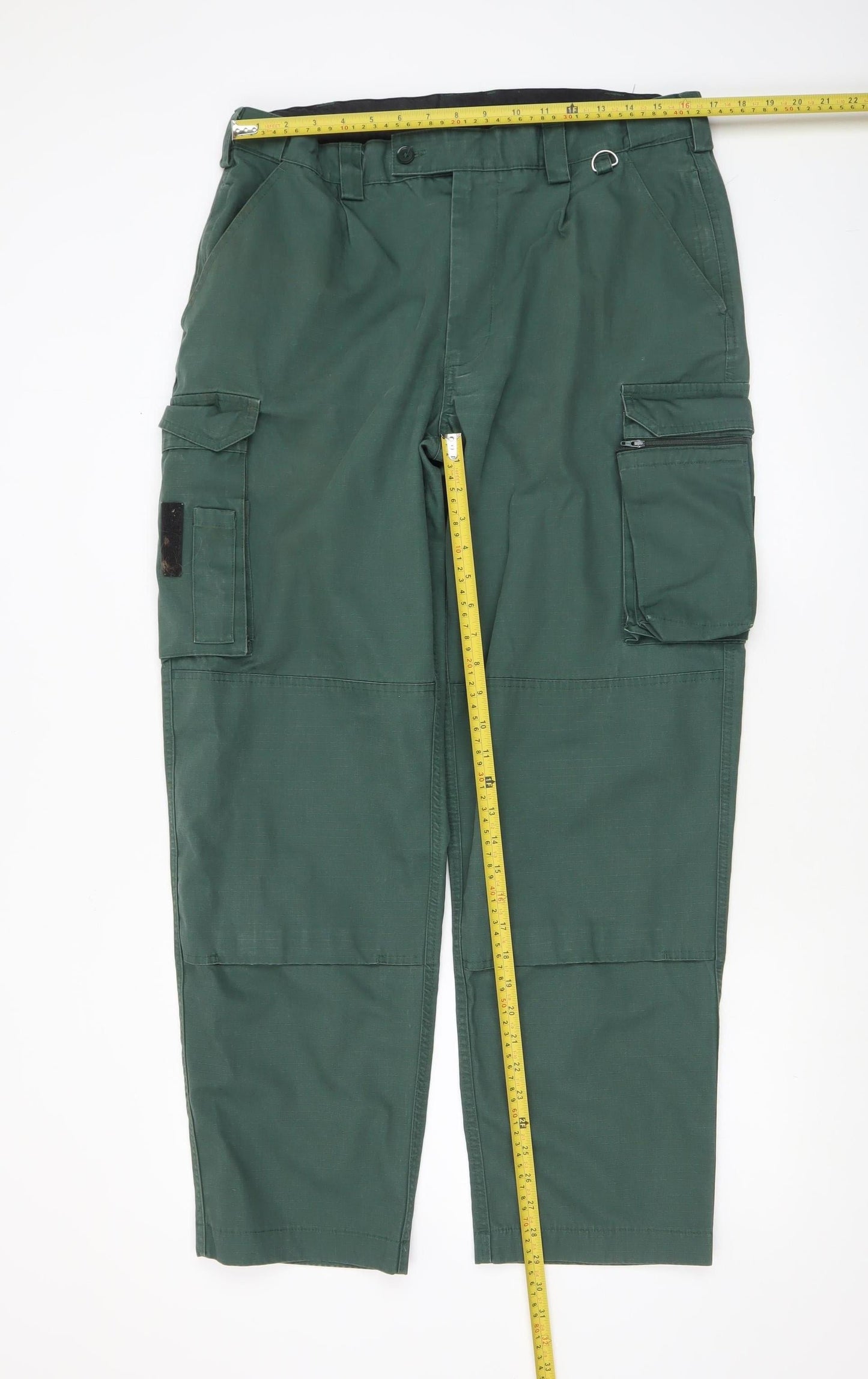 Tailored Image Men's Green Cargo Trousers 30in Waist Regular Leg Cotton Blend