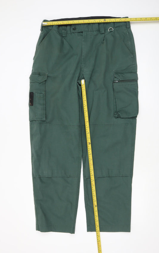 Tailored Image Men's Green Cargo Trousers 30in Waist Regular Leg Cotton Blend