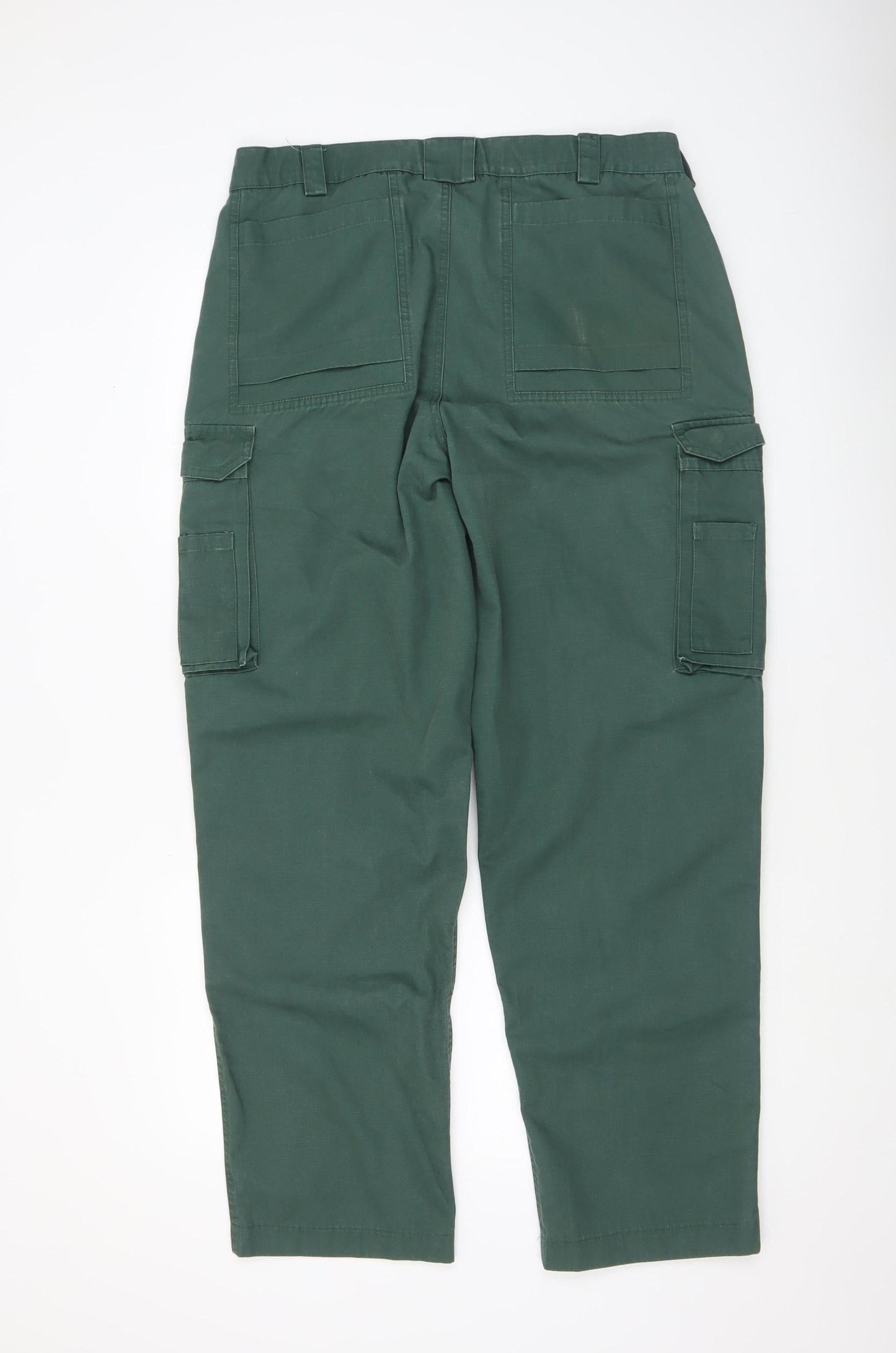 Tailored Image Men's Green Cargo Trousers 30in Waist Regular Leg Cotton Blend