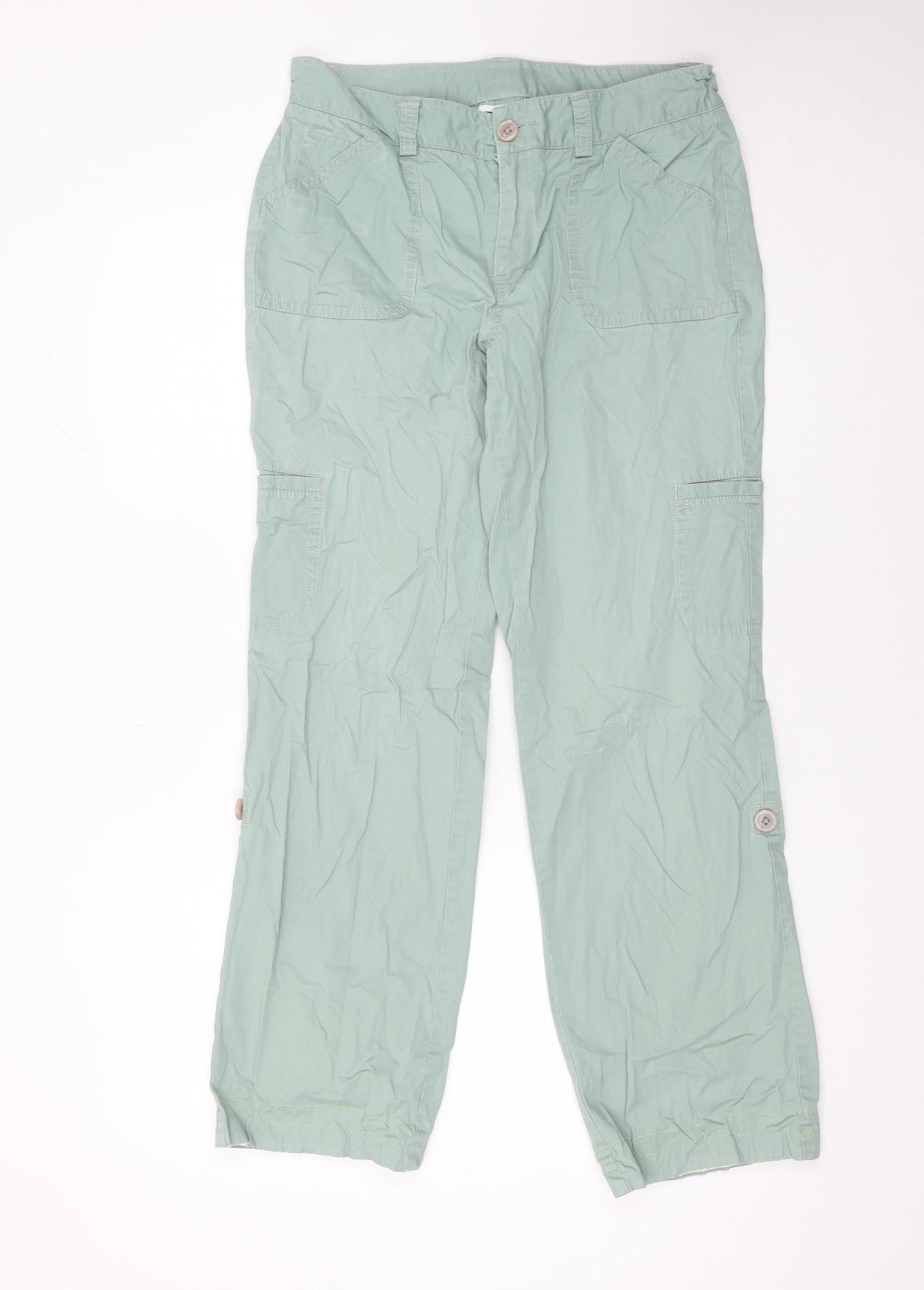 Dockers Women Green Cotton Cargo Trousers Size 8