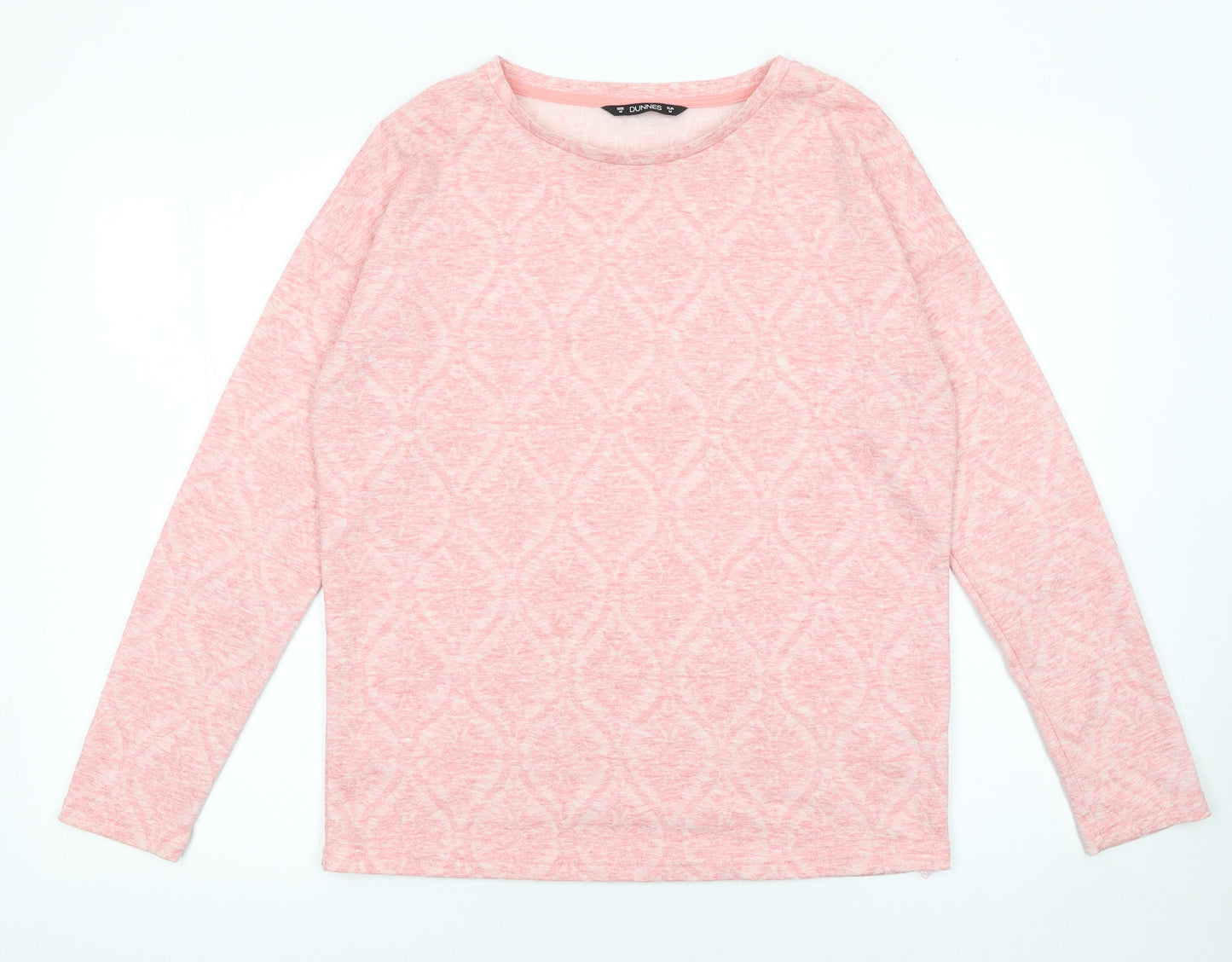 Dunnes Stores Women Pink Long Sleeve Basic T-Shirt Medium