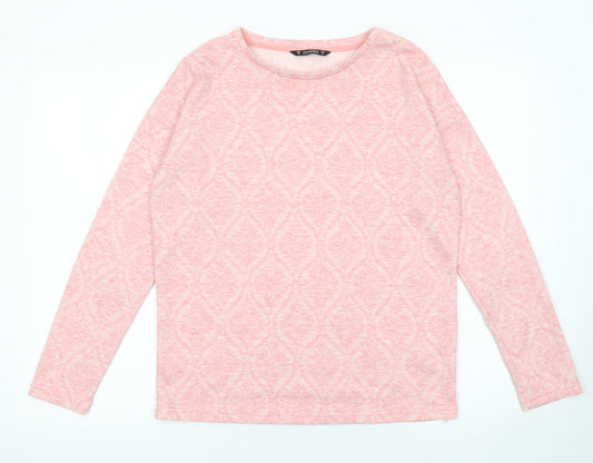 Dunnes Stores Women Pink Long Sleeve Basic T-Shirt Medium