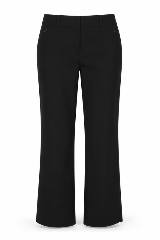 Front view of Dunnes Women’s Black, size UK 8, Straight Leg Dress Trousers Workwear