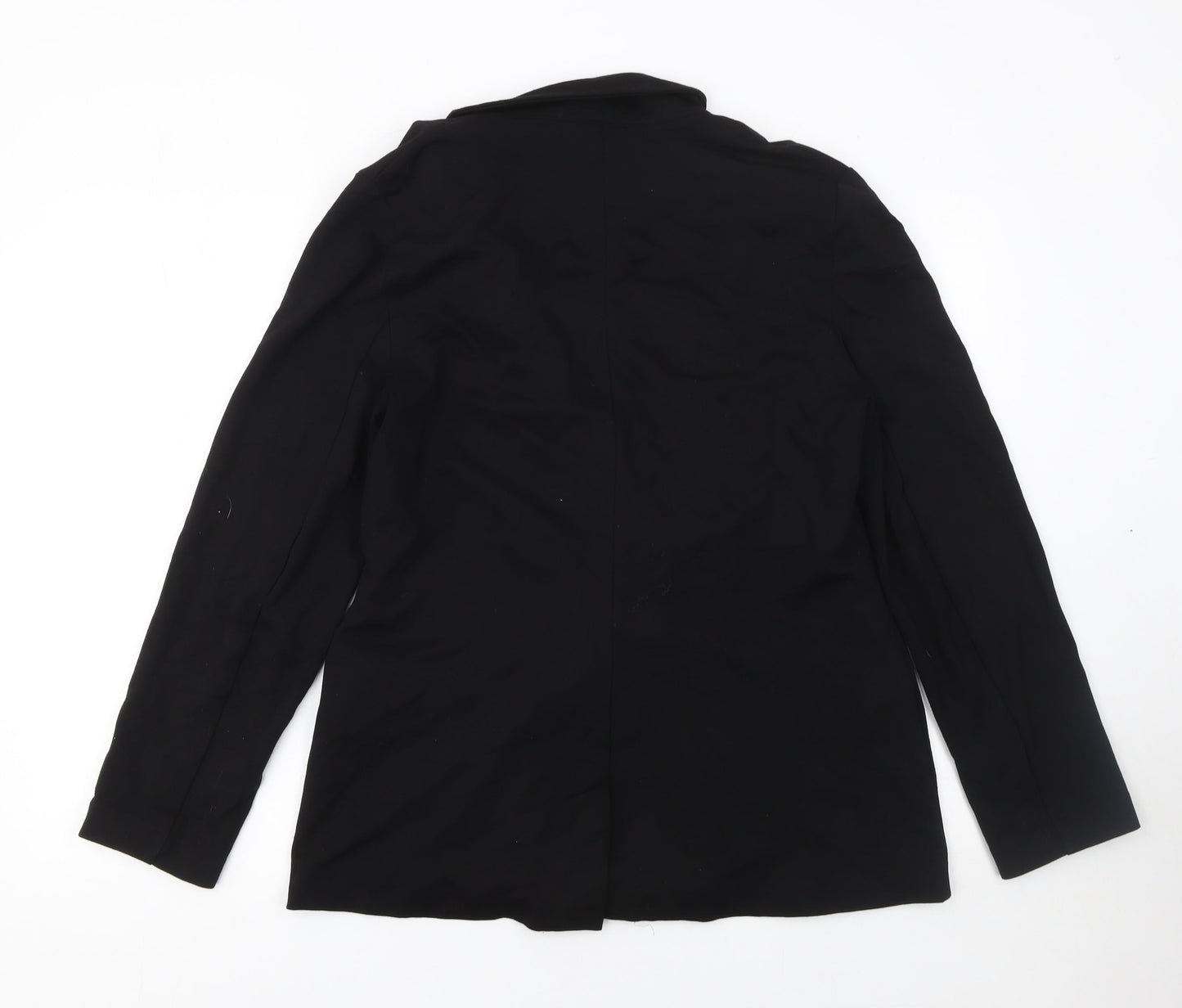 Tu Women Black Size 12 Double-Breasted Suit Blazer Jacket