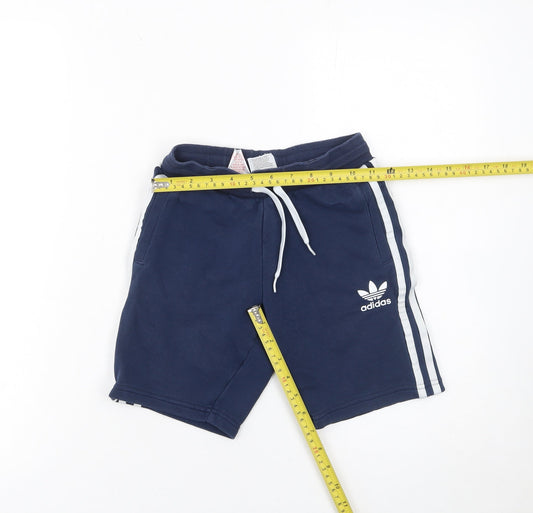 Adidas Boys Blue Sweat Shorts 7-8 Years Regular Fit Gym Training