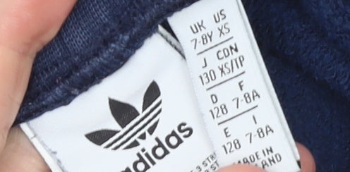 Adidas Boys Blue Sweat Shorts 7-8 Years Regular Fit Gym Training