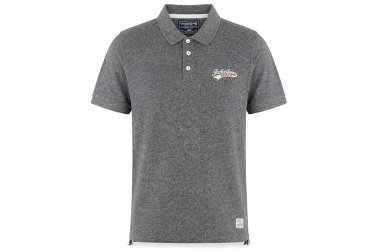 Jack & Jones Mens Grey XL Vintage Cotton Short Sleeve Polo Shirt